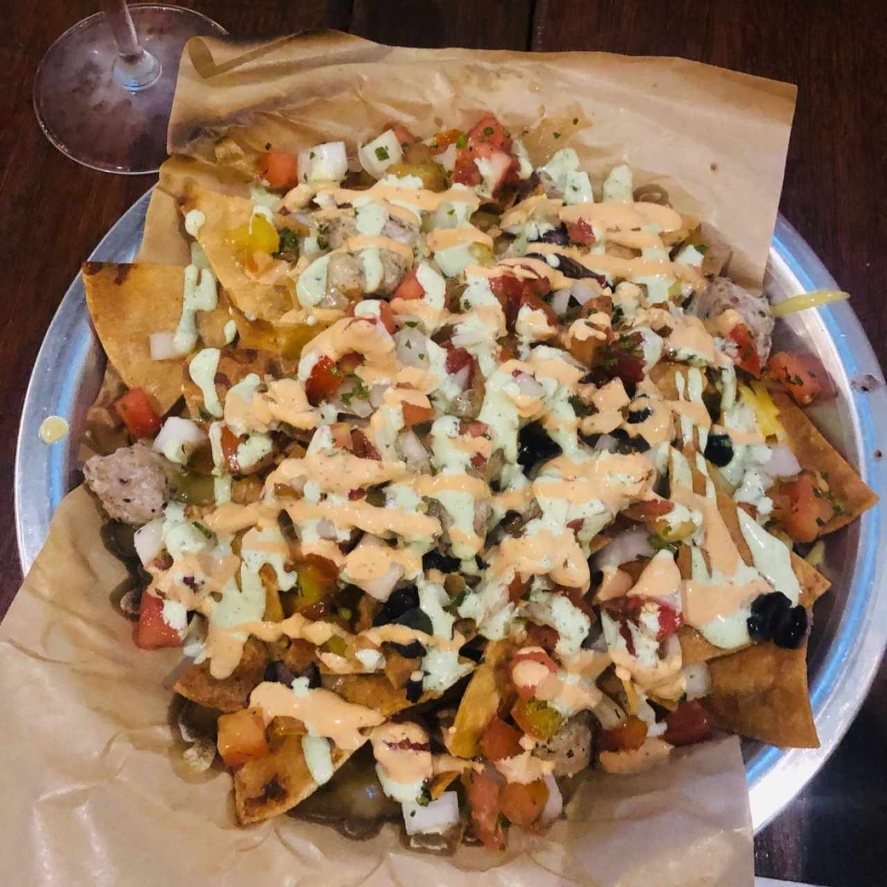 nachos de atun