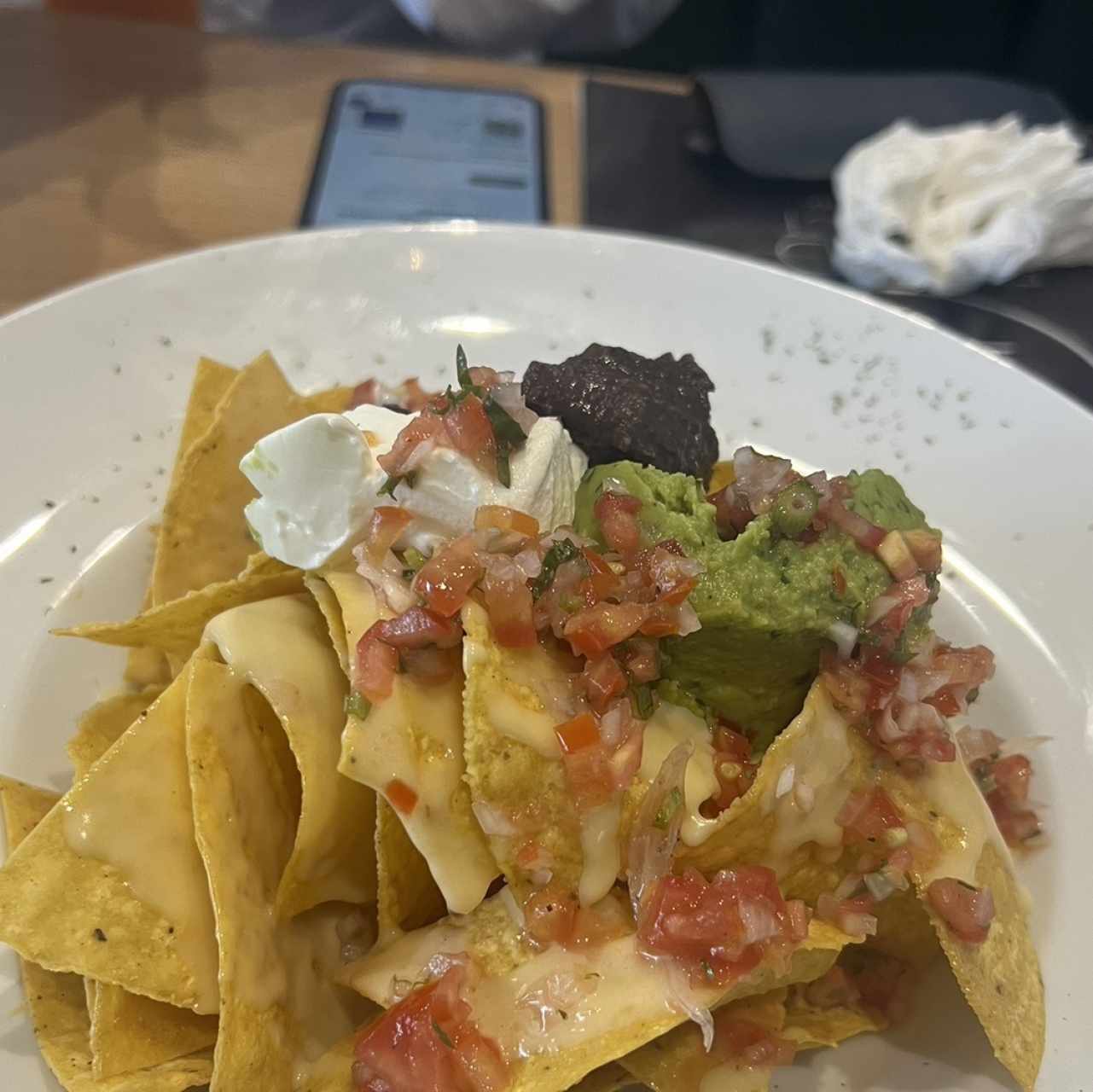 Nachos con queso 