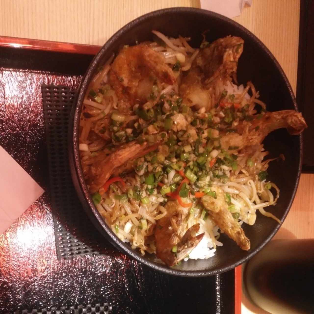 Spicy Fried ebi don