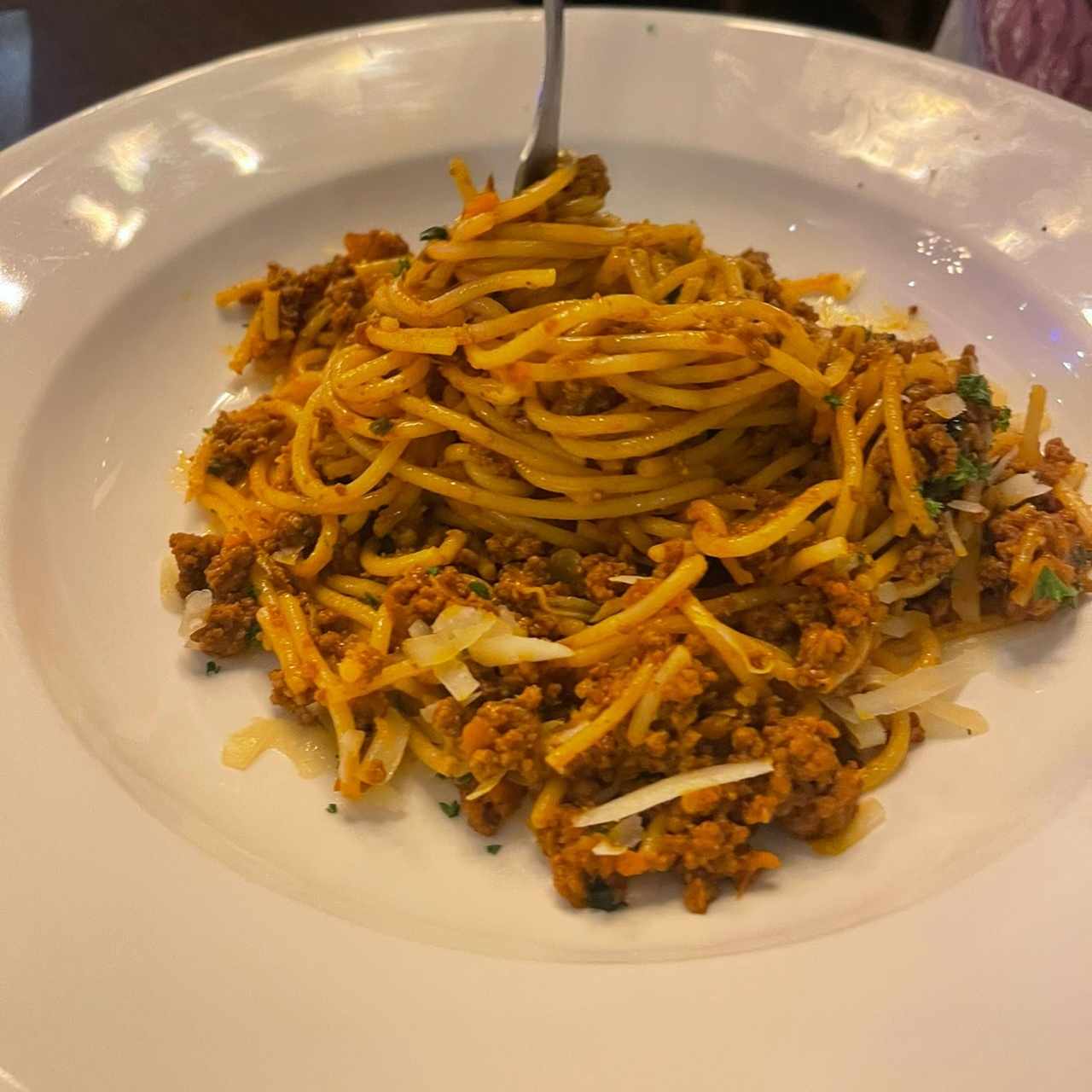 Spaguetti en Aceite Extra Virgen de Oliva con Queso Parmesano
