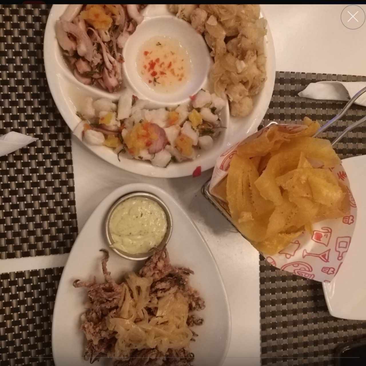 Tres ceviches