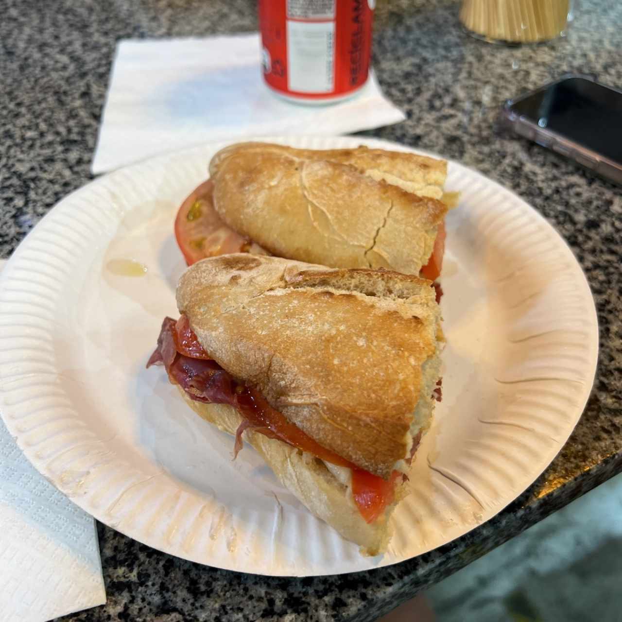 Bocadillo de Iberico con queso macheo