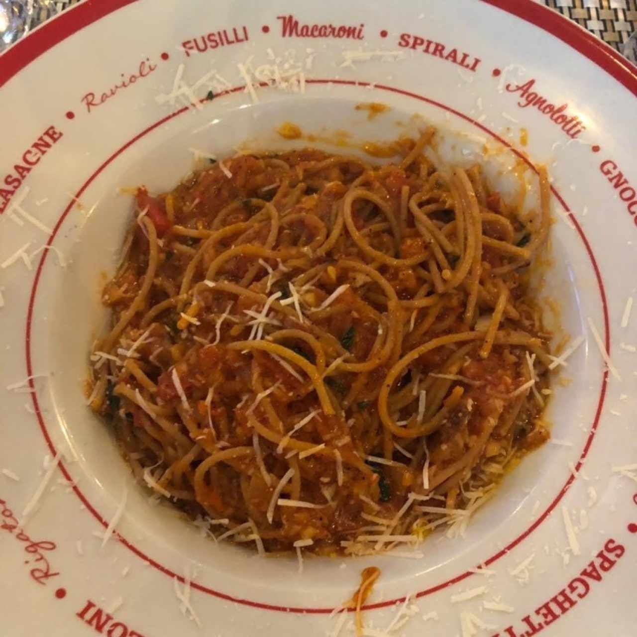 Spaghetti arrabbiata