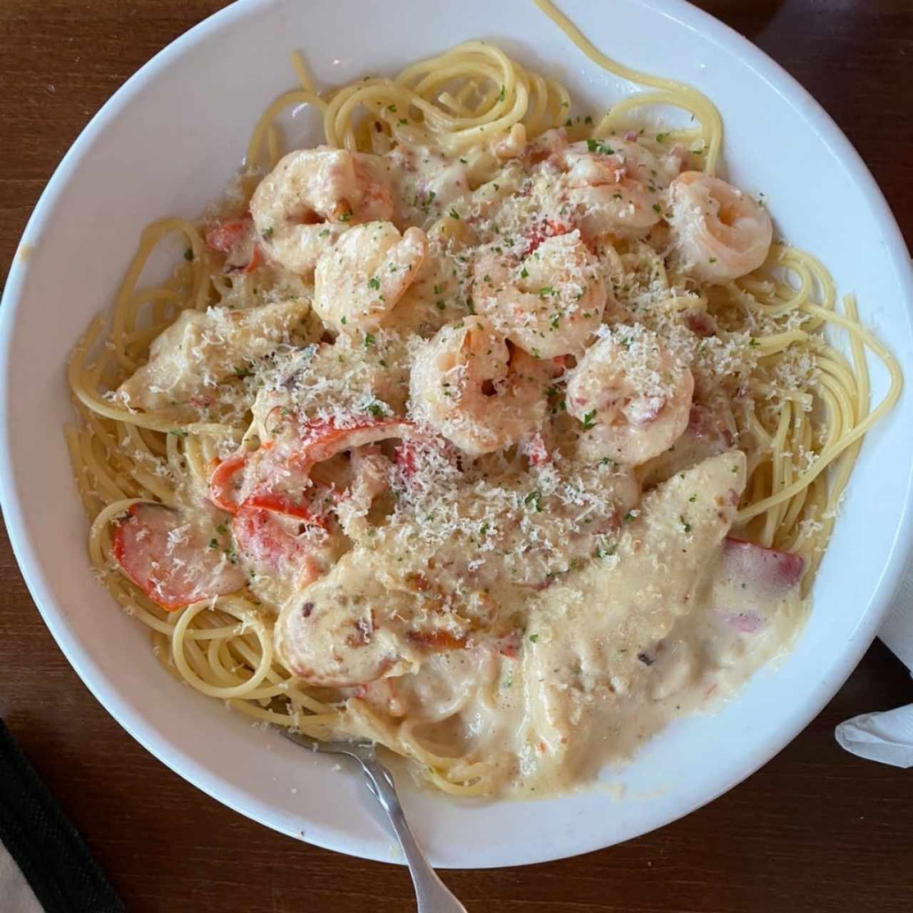 Chiken & Shrimp Carbonara