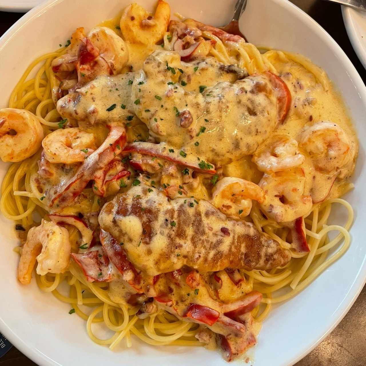 Chiken & Shrimp Carbonara