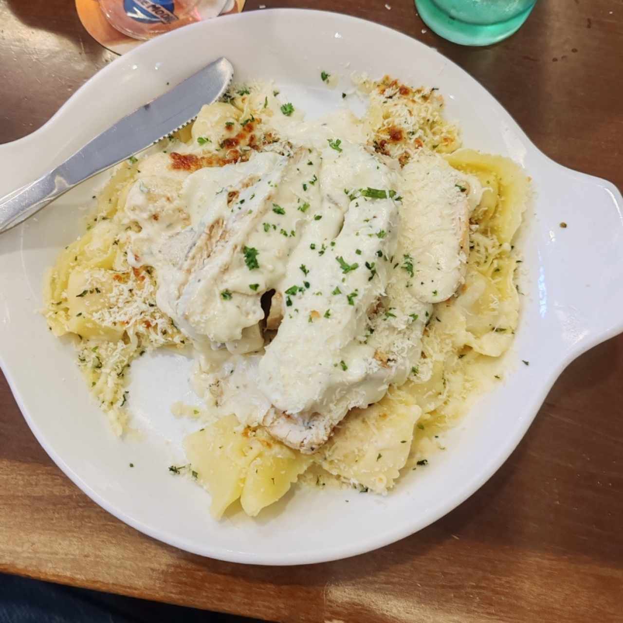 Asiago Tortelloni Alfredo With Grilled Chicken