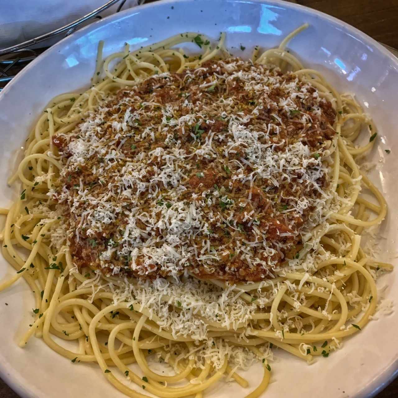 Spaghetti con salsa bolognesa