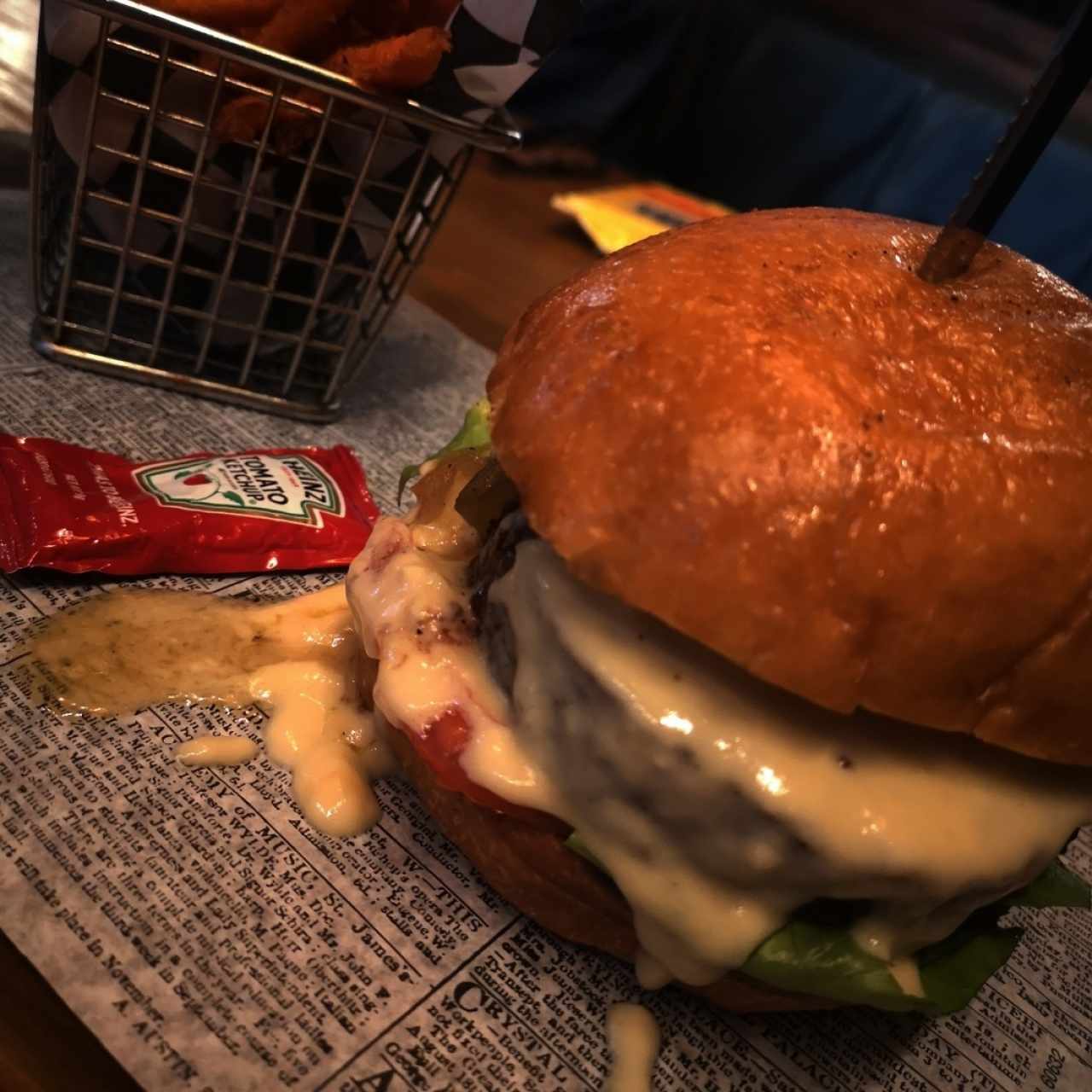 Blue cheese Burger con carne Angus