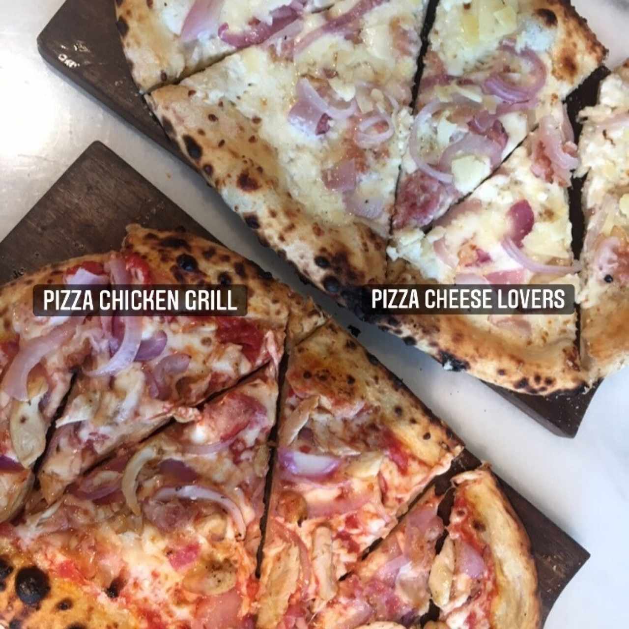 Pizza Cheese Lovers & Pizza Chicken Grill