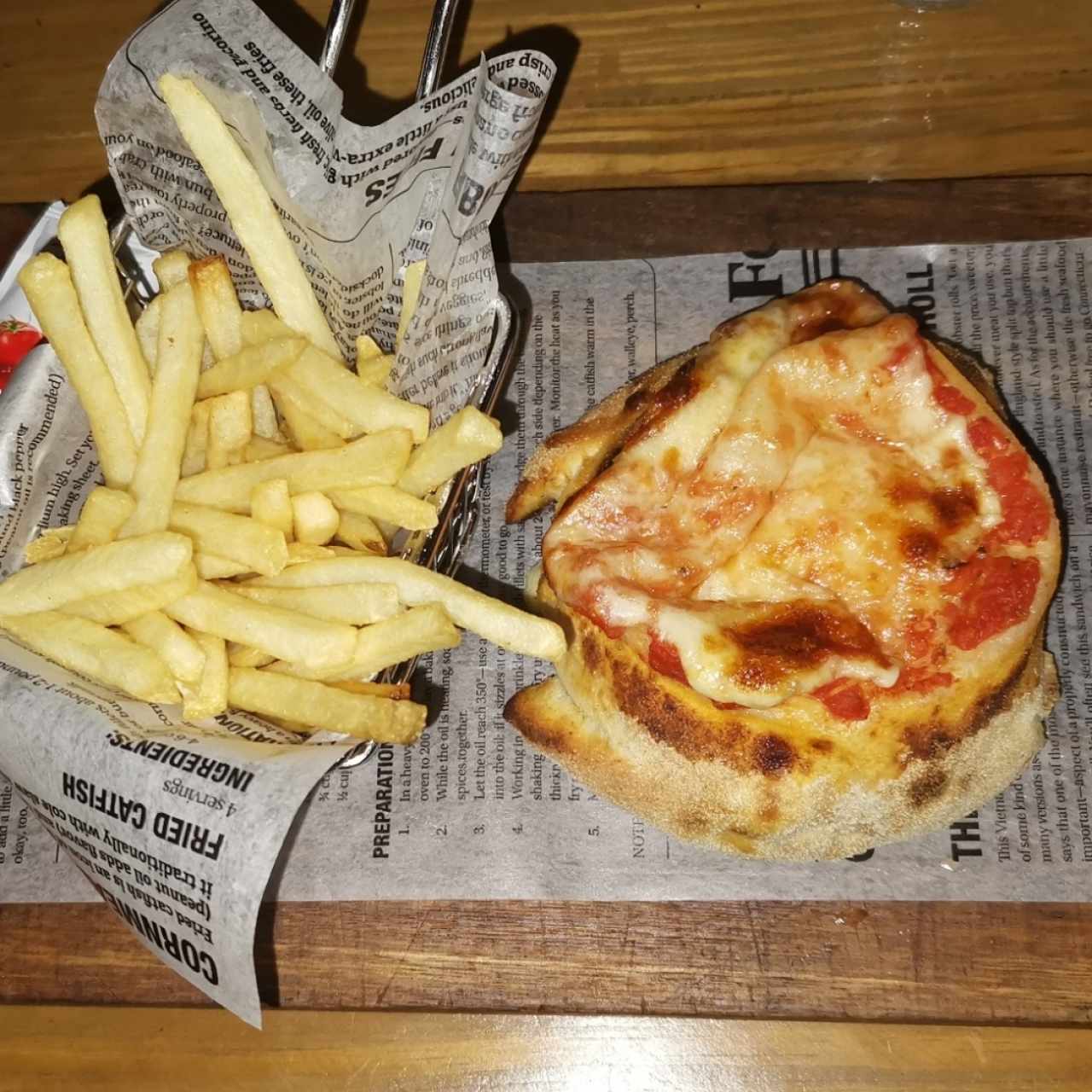 Pizza Burger & fries