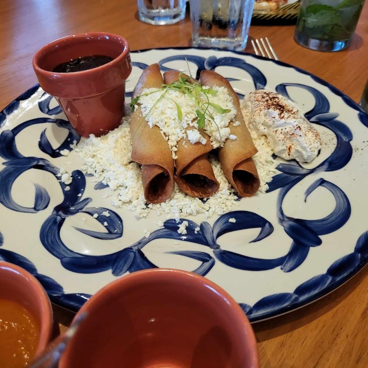 Flautas de Papa y Chorizo