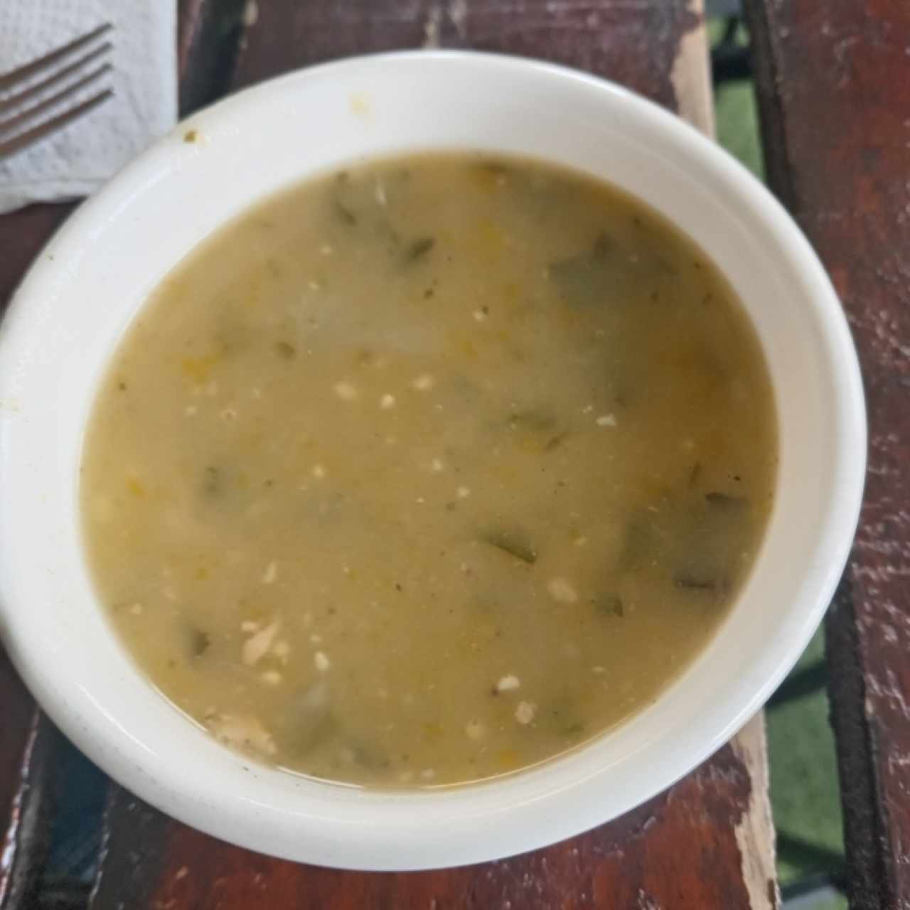 Sopa del menú ejecutivo 