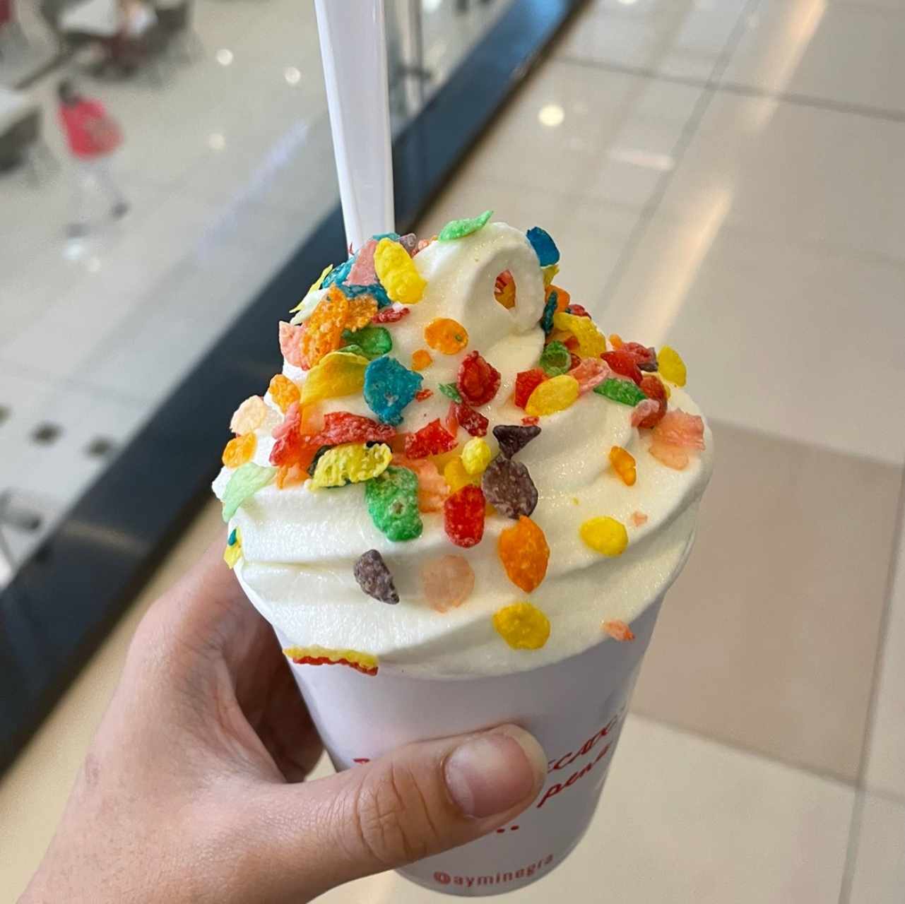 Fruity pebbles cereal ice cream