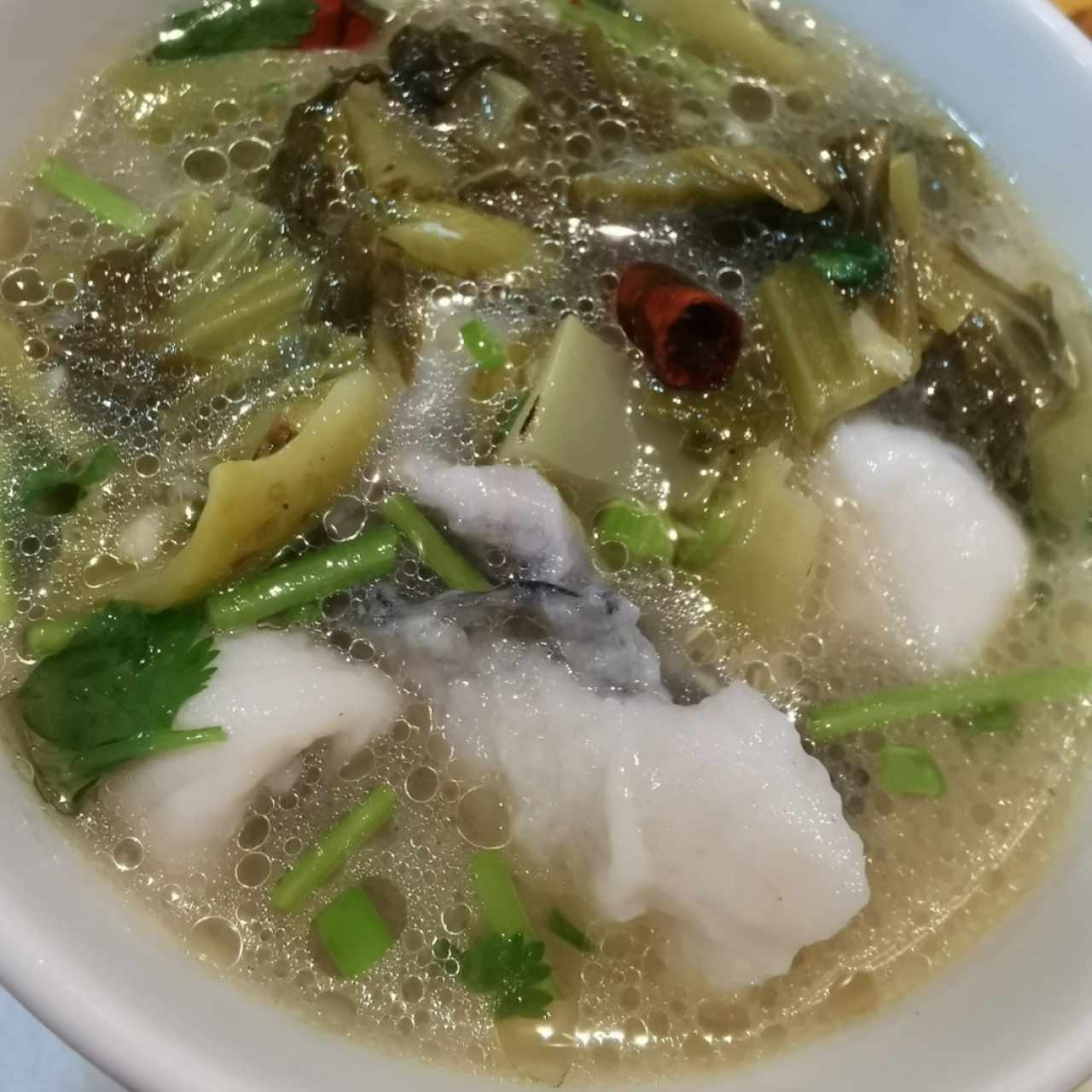 Sopa de pescado con mostaza amarga y picante ✔️😋💯
