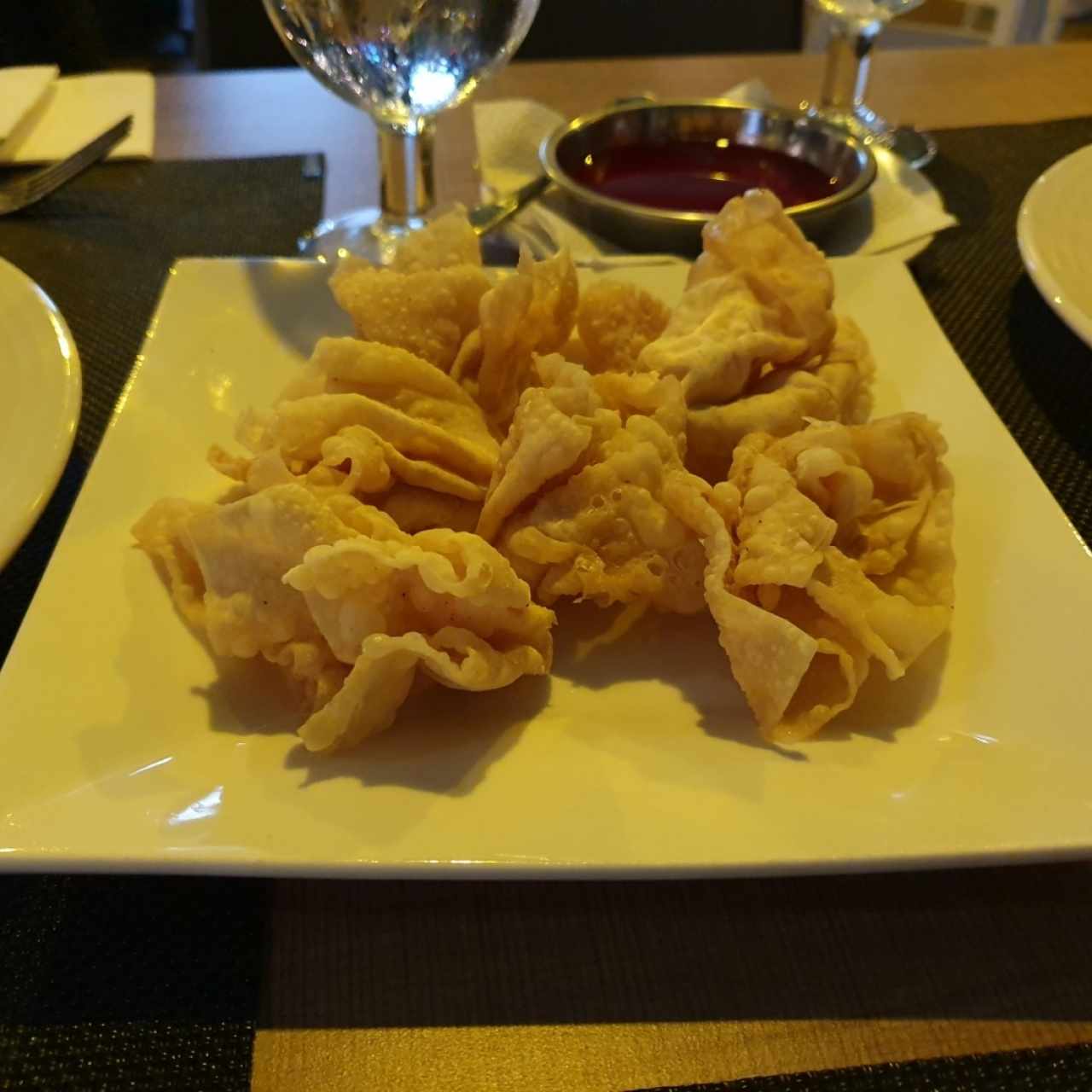 Wanton relleno de puerco y camarones