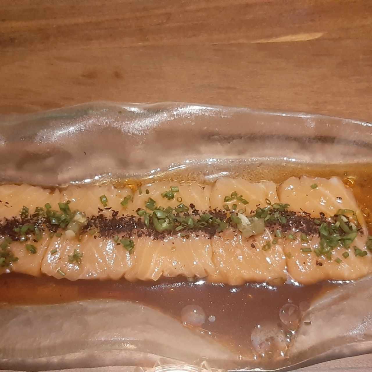 Sashimi de salmón 