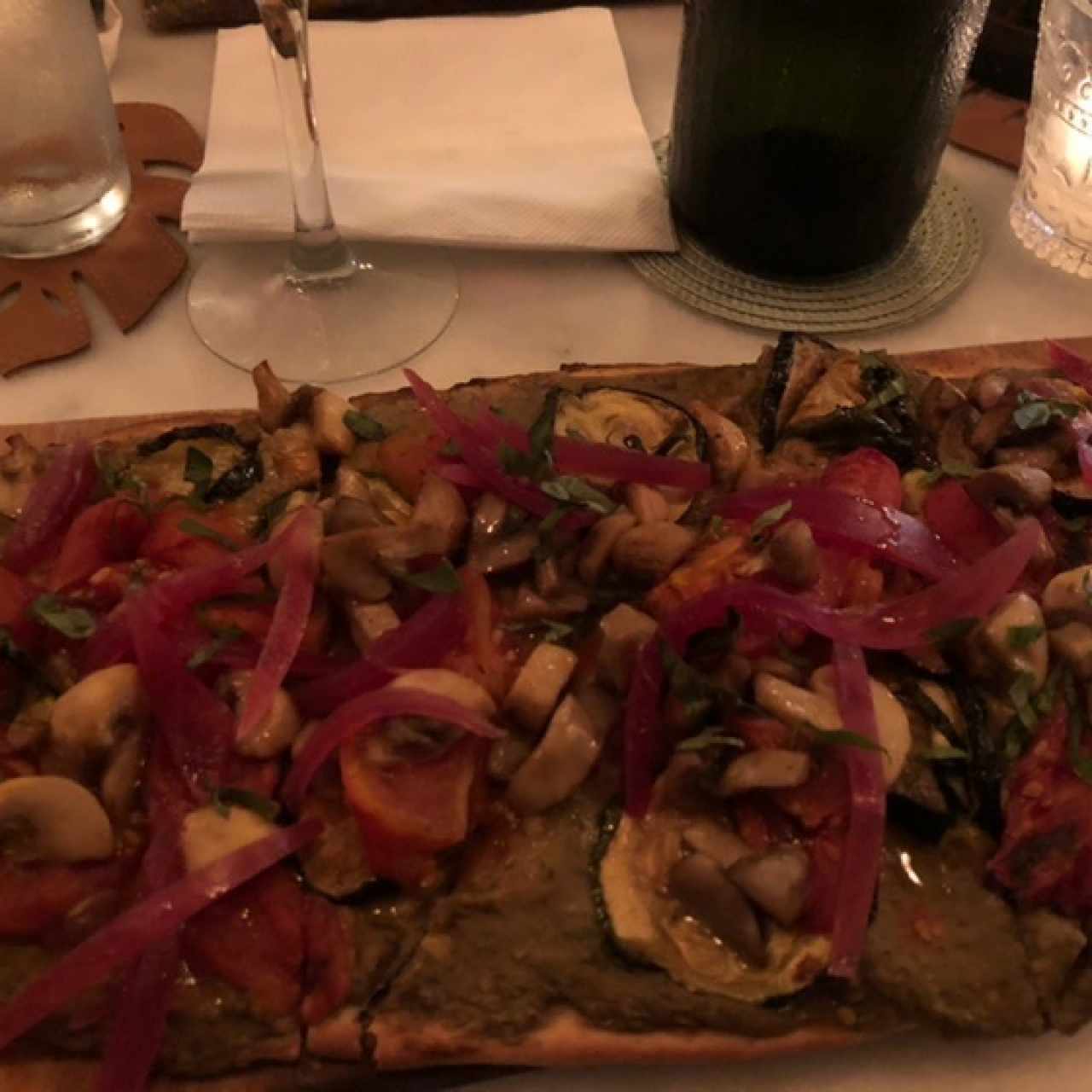 Flatbread o pizzeta vegana 