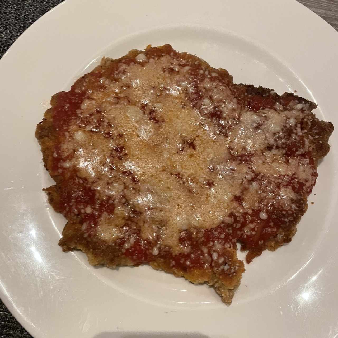 Milanesa a la parmigiana 