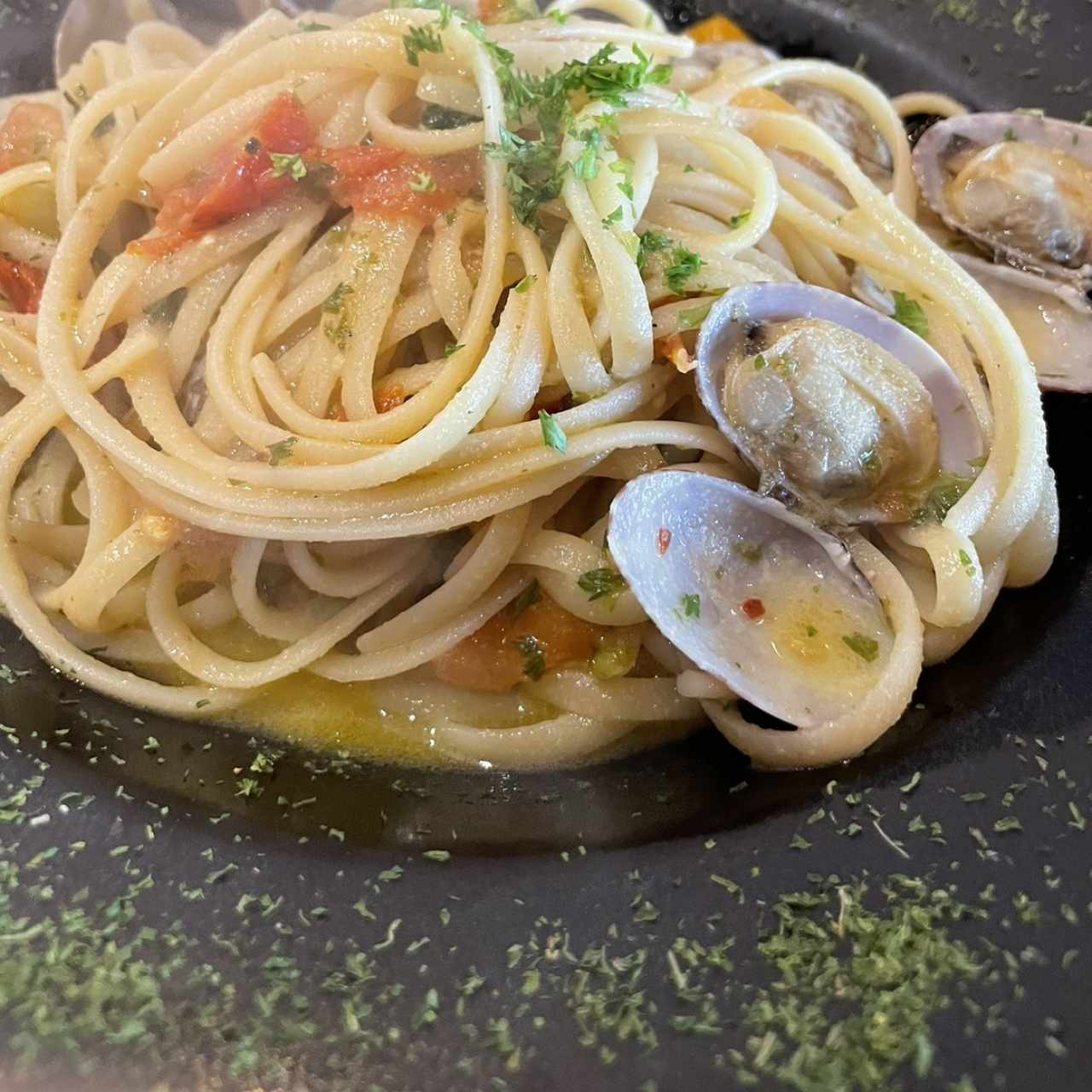 Linguine con Gamberoni