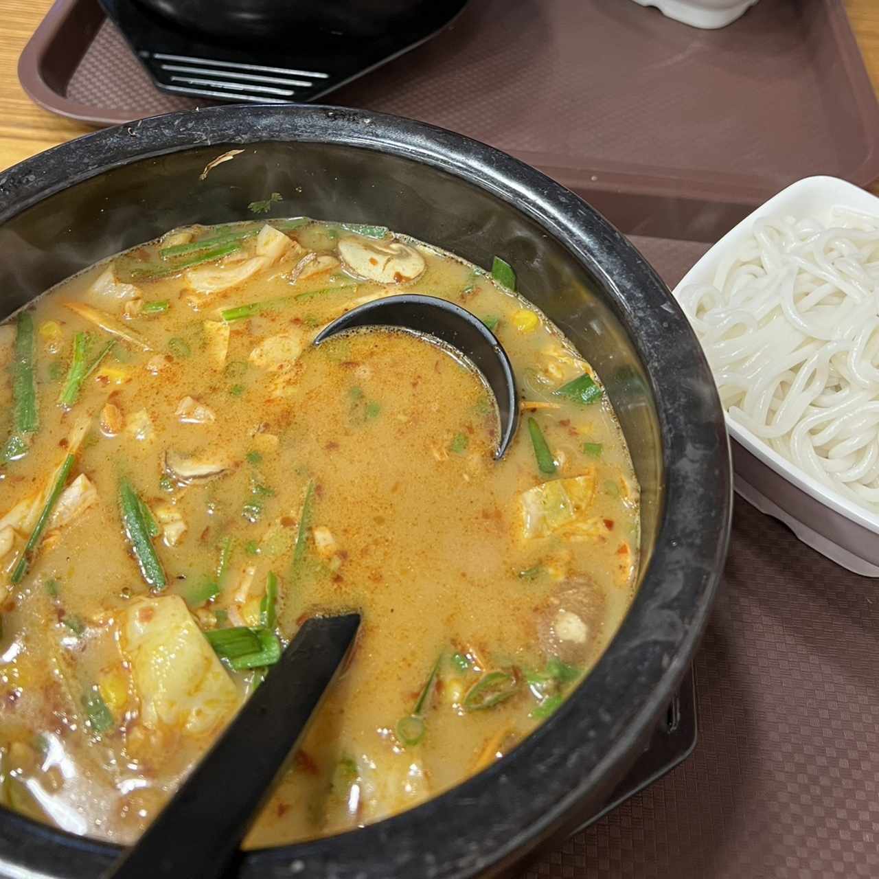 Spicy ribeye mixian soup 