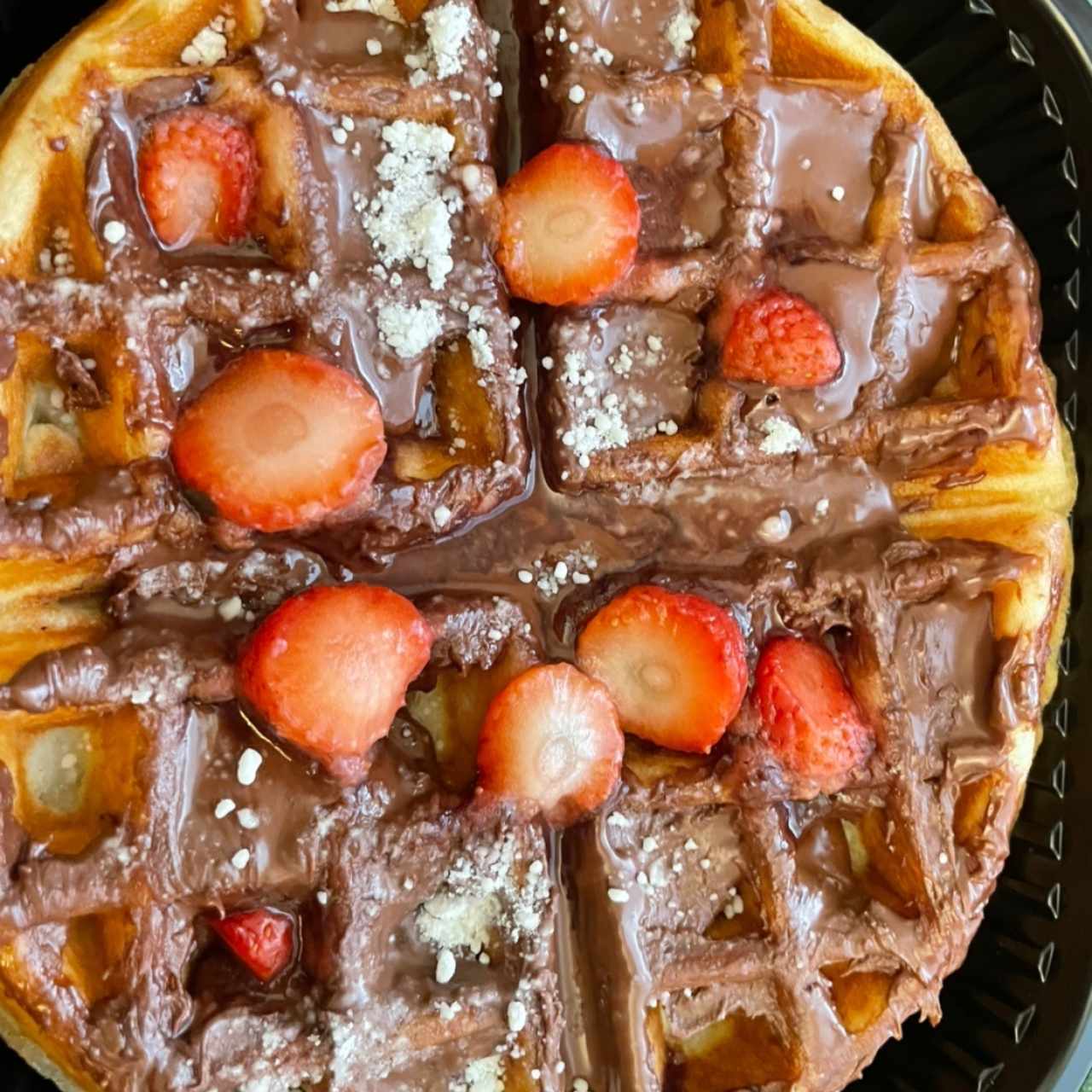 Waffle de Nutella y Fresas