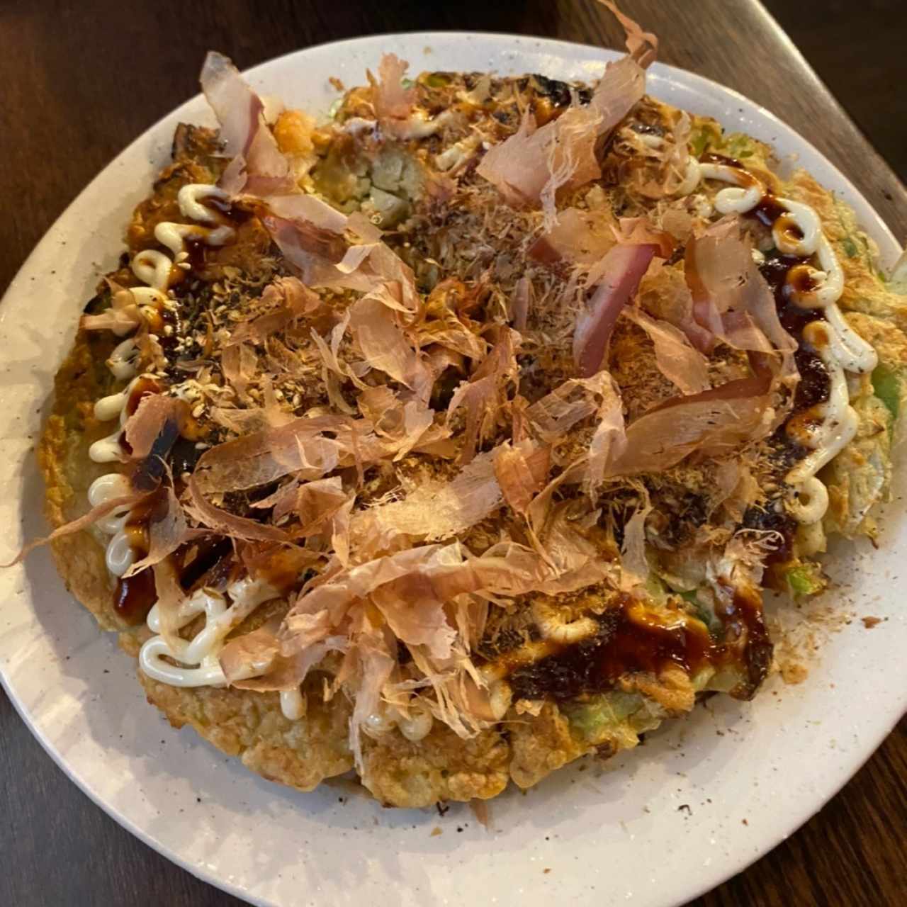 Okonomiyaki de camarones