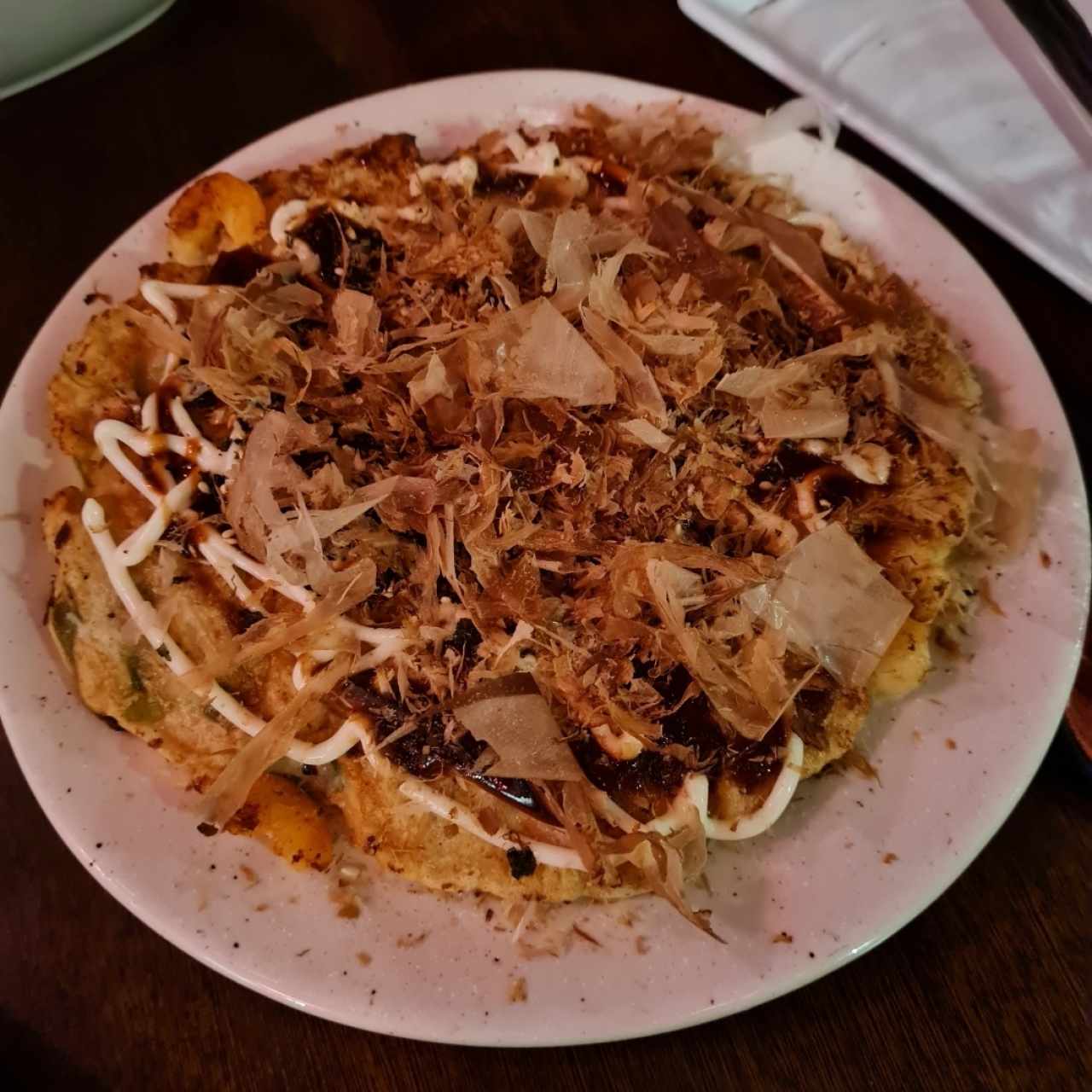 Okonomiyaki de camarón