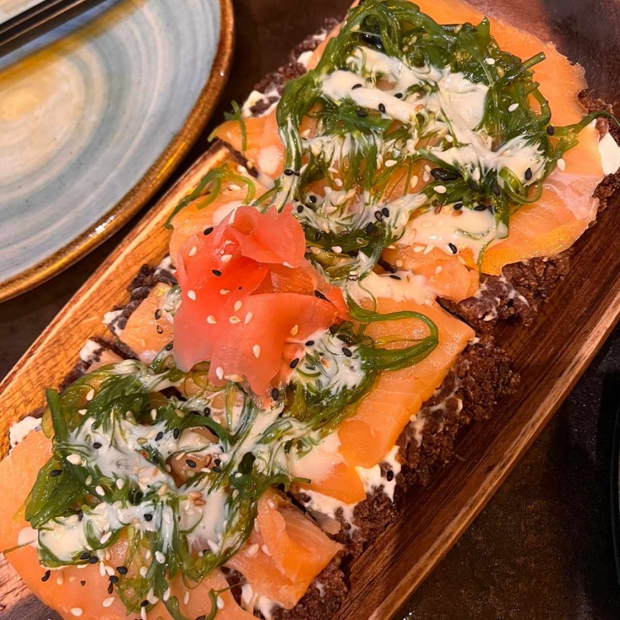 Sushi Pizzas - Smoked Salmon