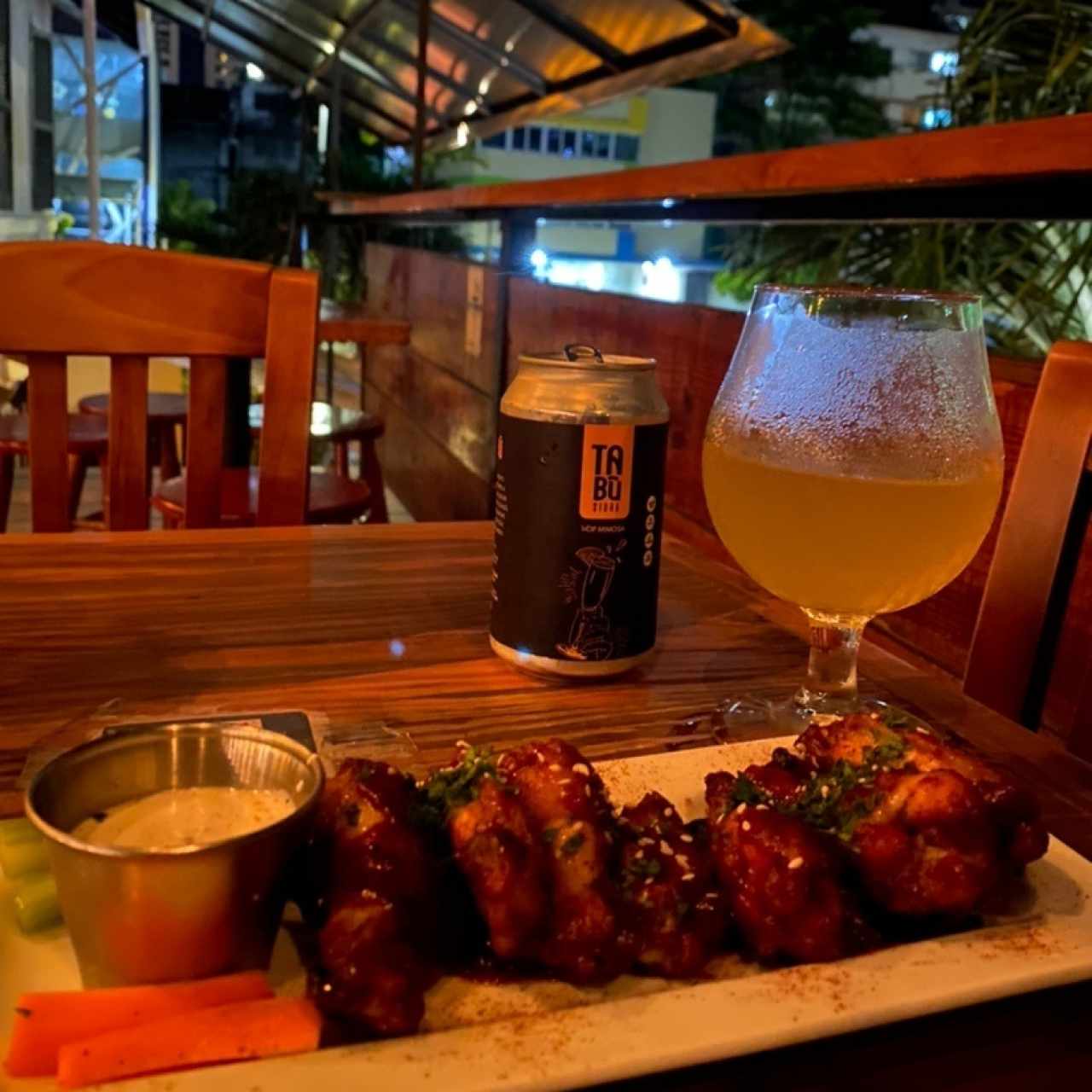 wings bbq con Hop mimosa
