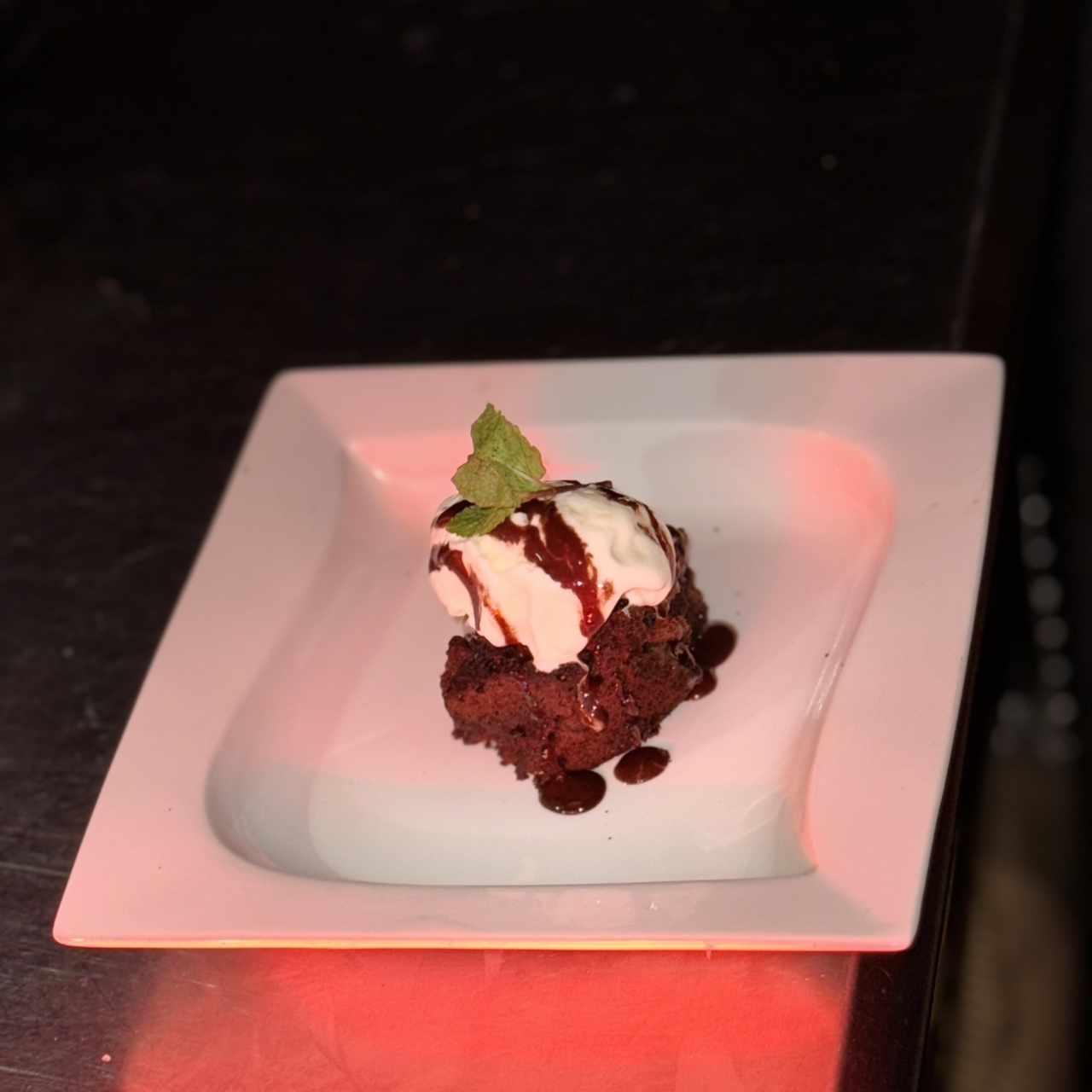 Brownie con helado