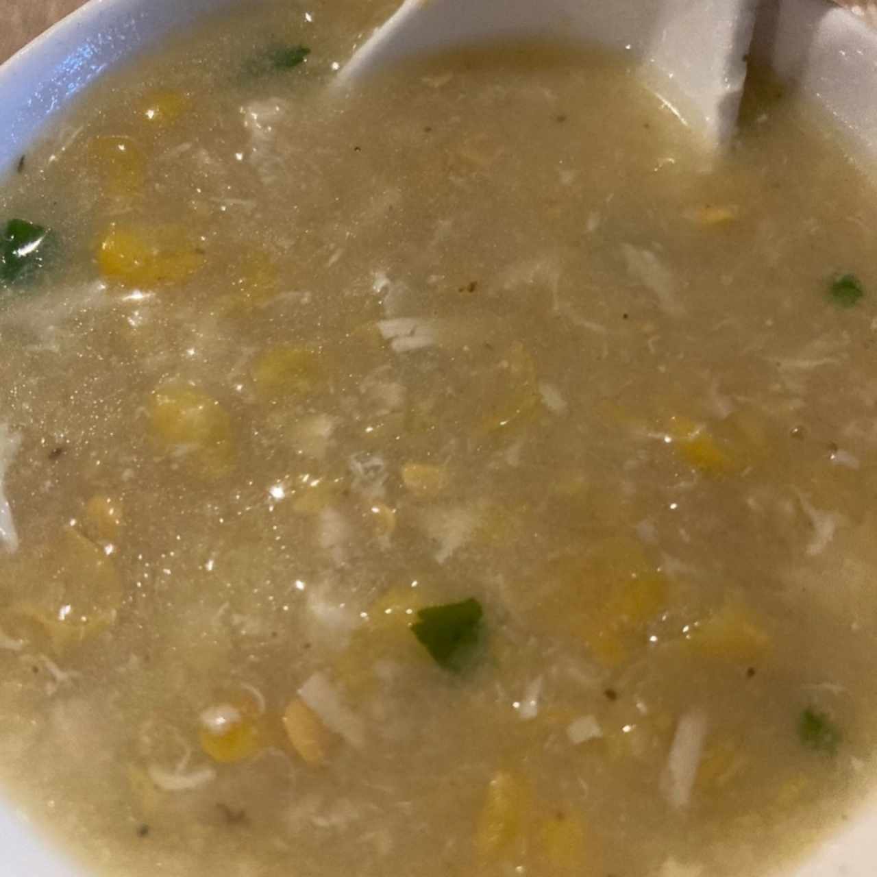 Sopa de Maíz con Pollo