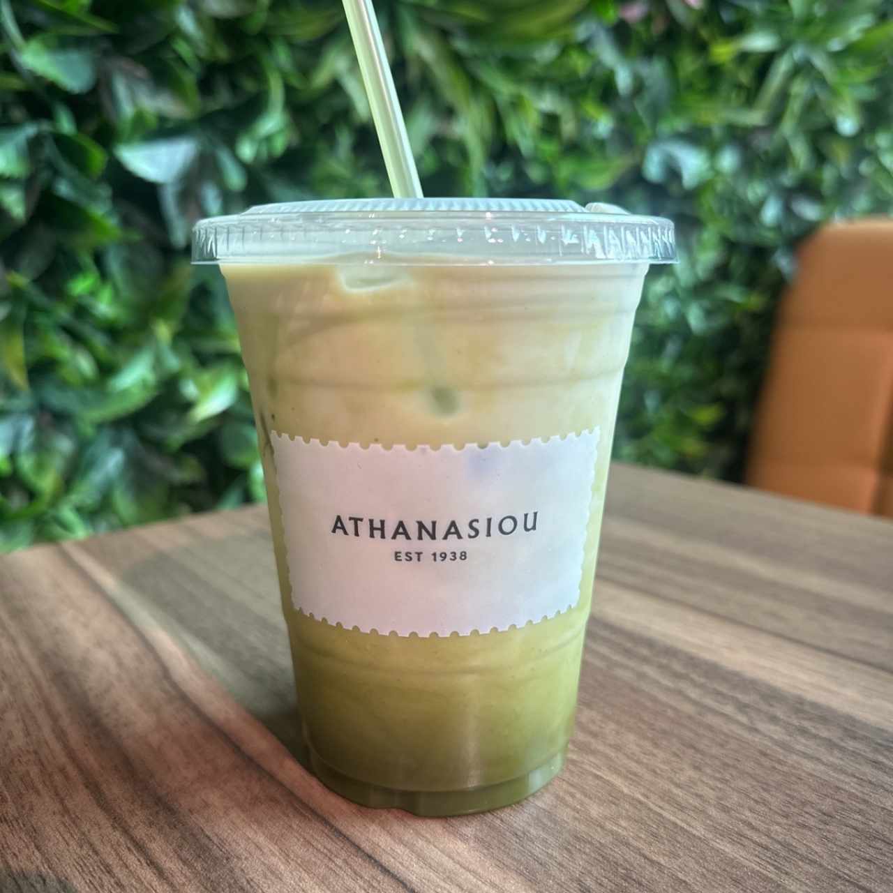 Matcha con leche de avena