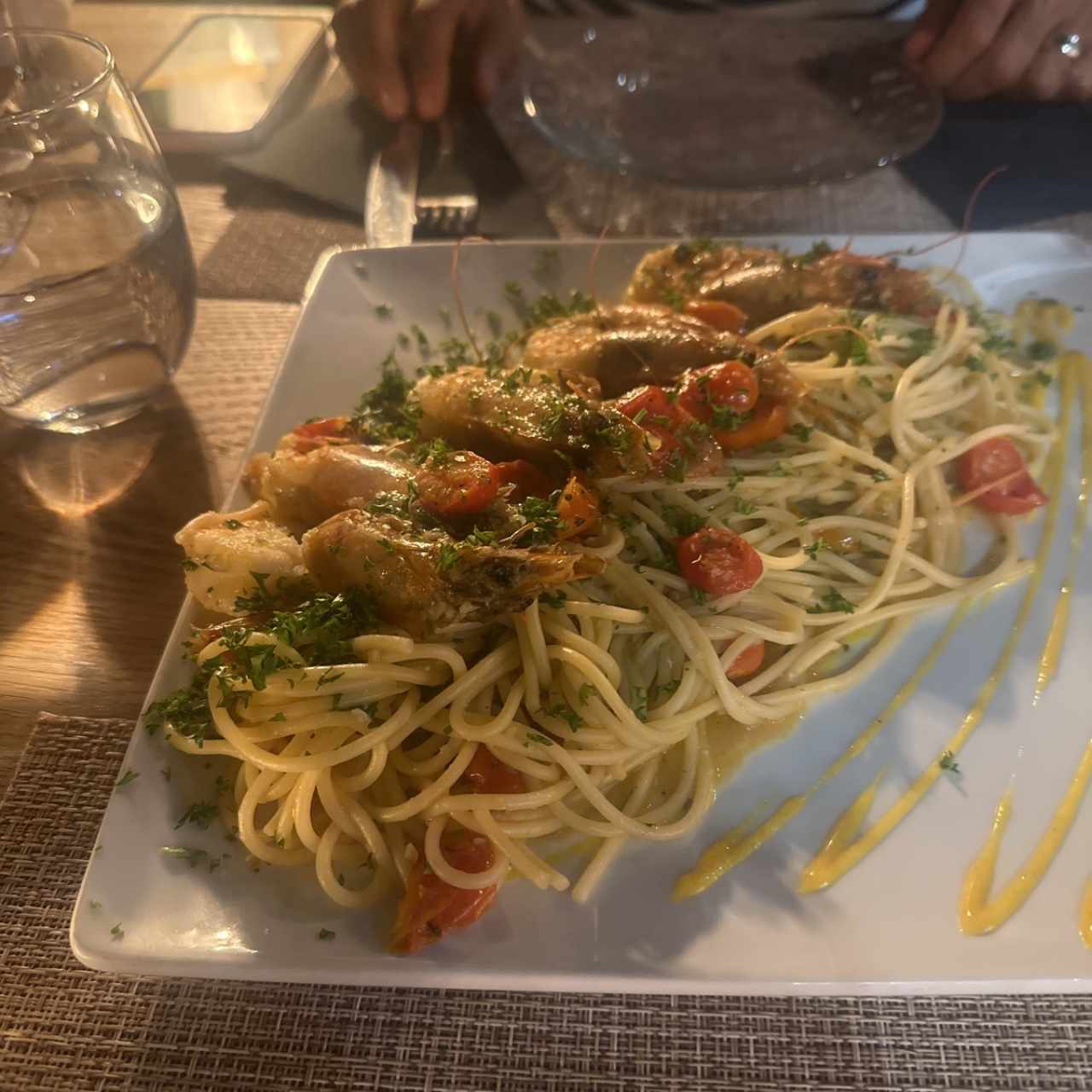 Espaghetti con langostinos