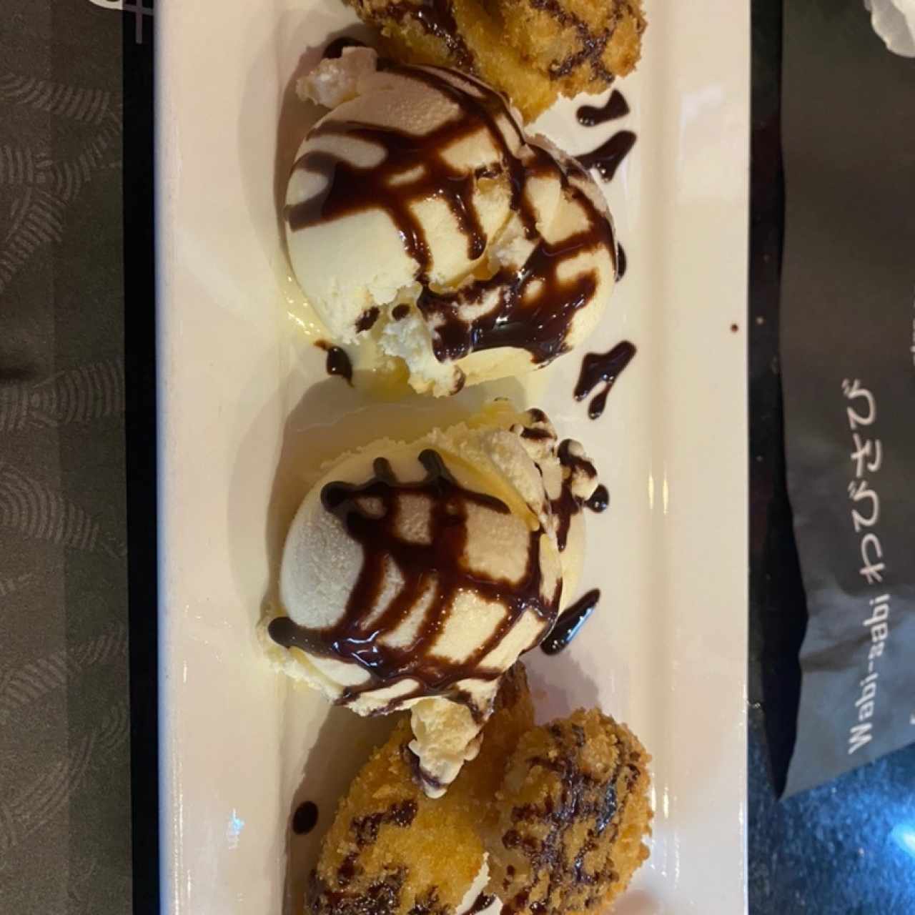 banano tempura riquisimo!