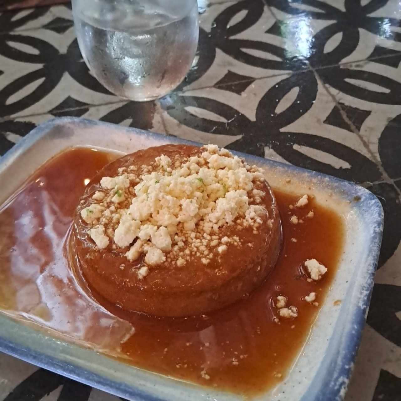 Flan de café con queso