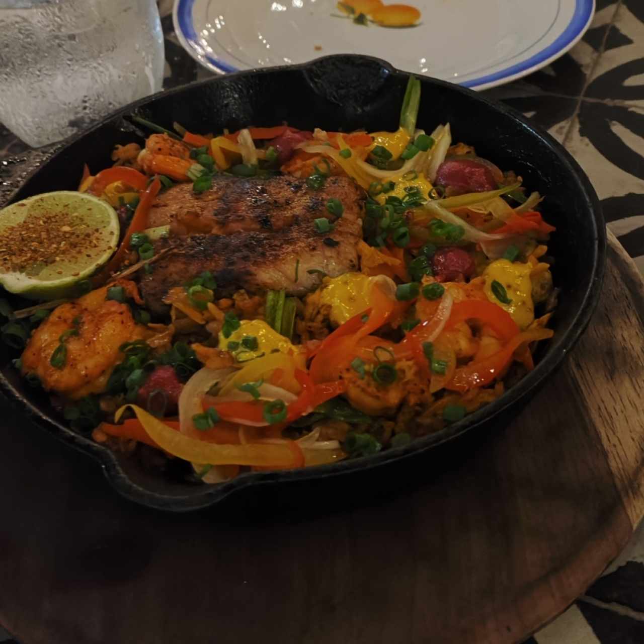 Arroz con Concolón de mariscos y Pescado