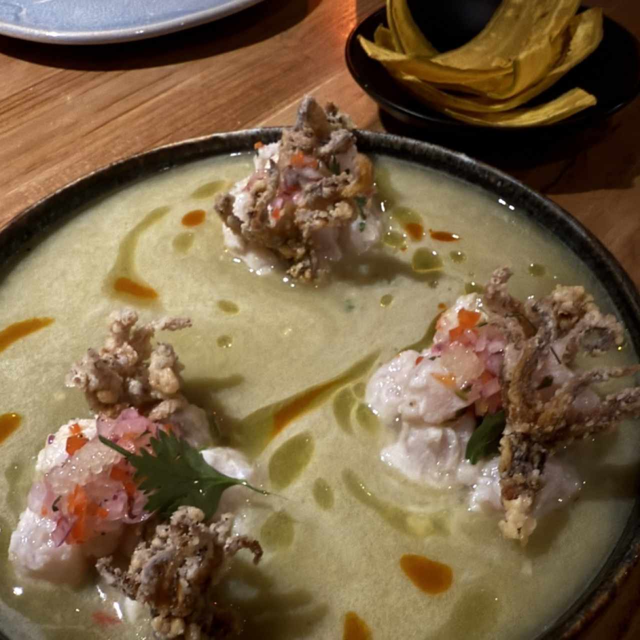 Ceviche de pescado y arañitas 