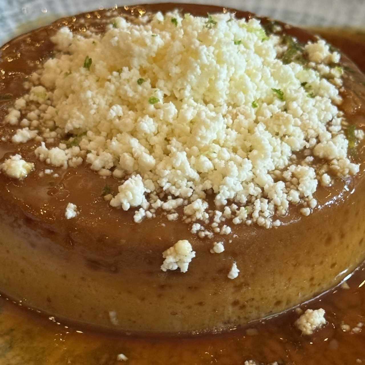 Flan de café con queso blanco