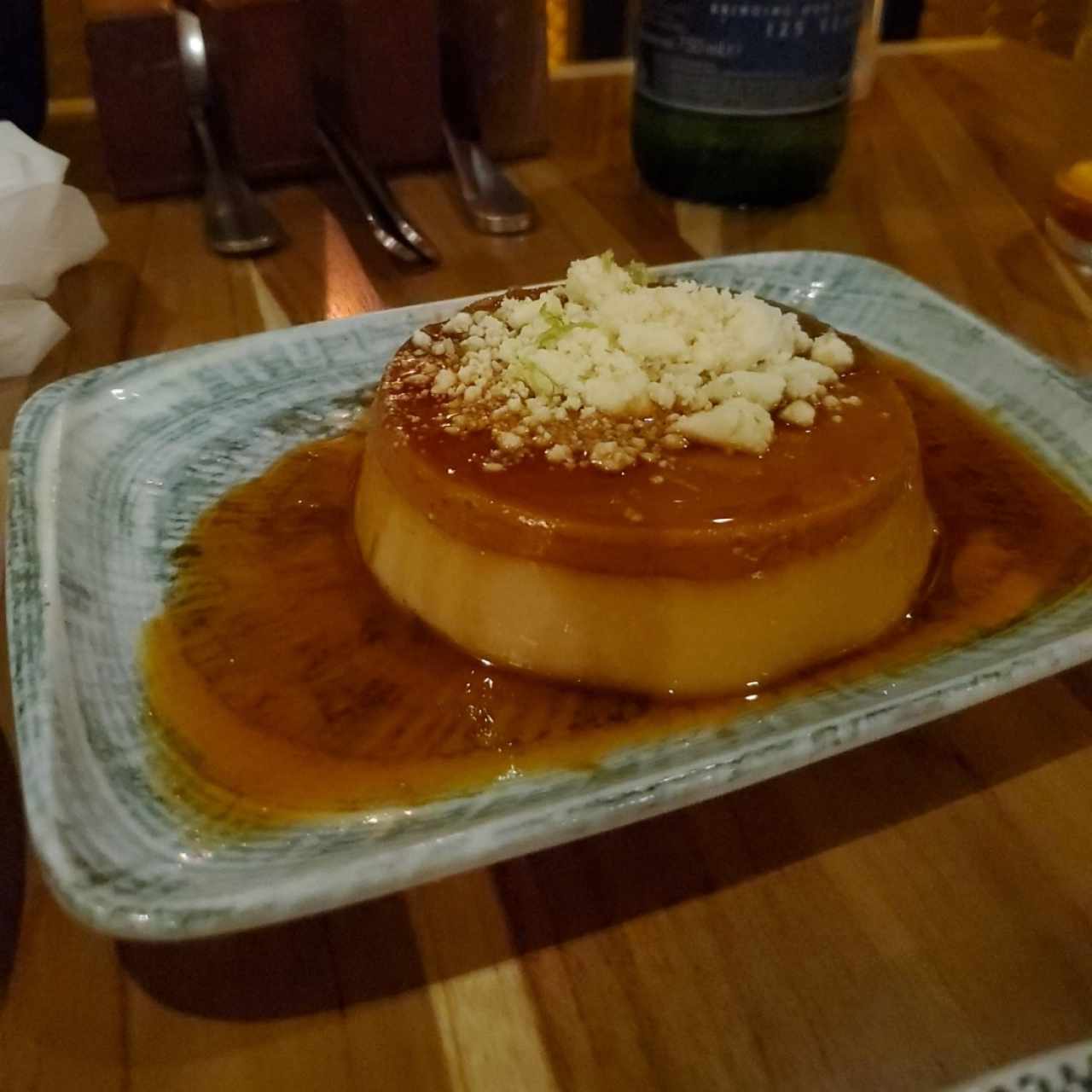 Flan de café con queso blanco