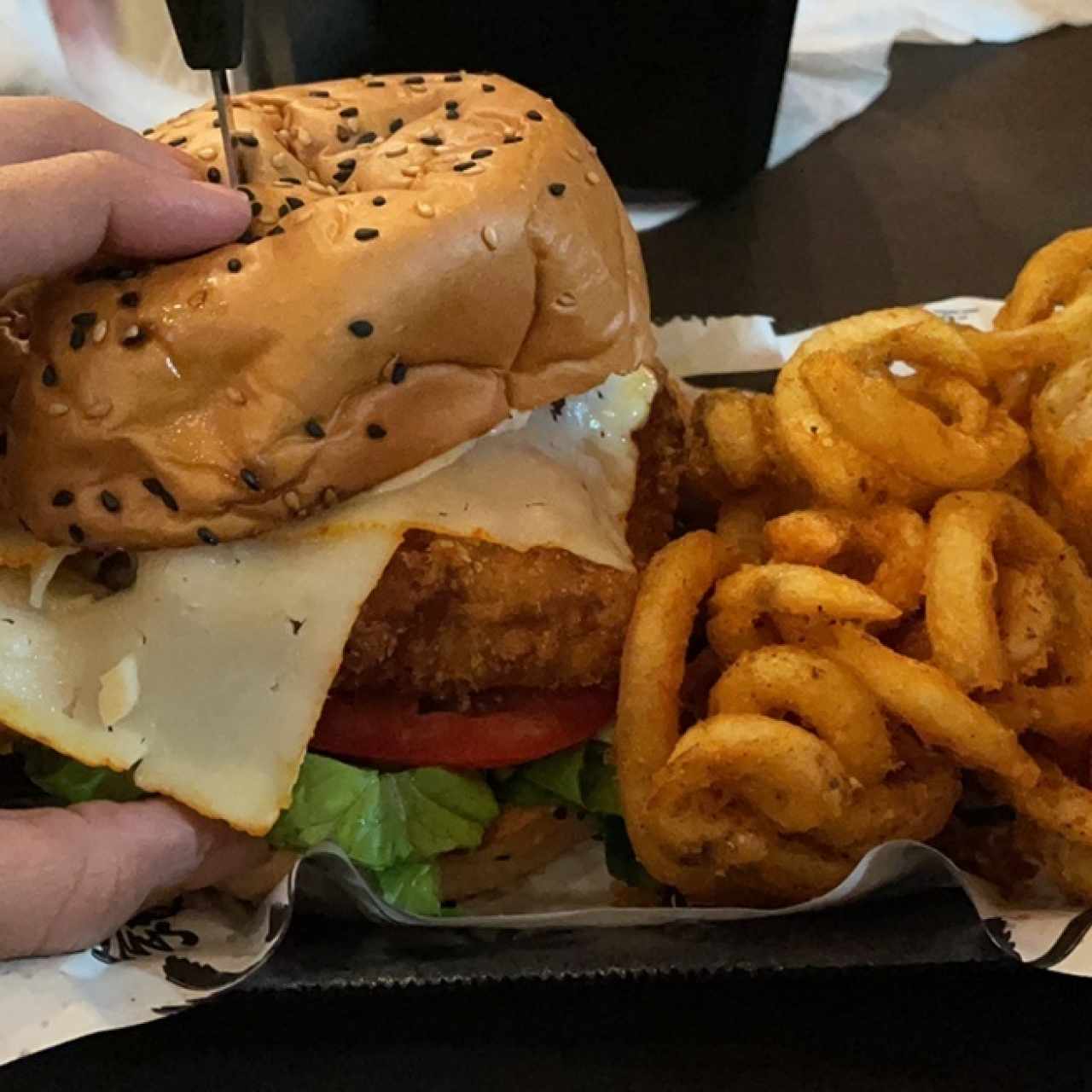 santa fish burger