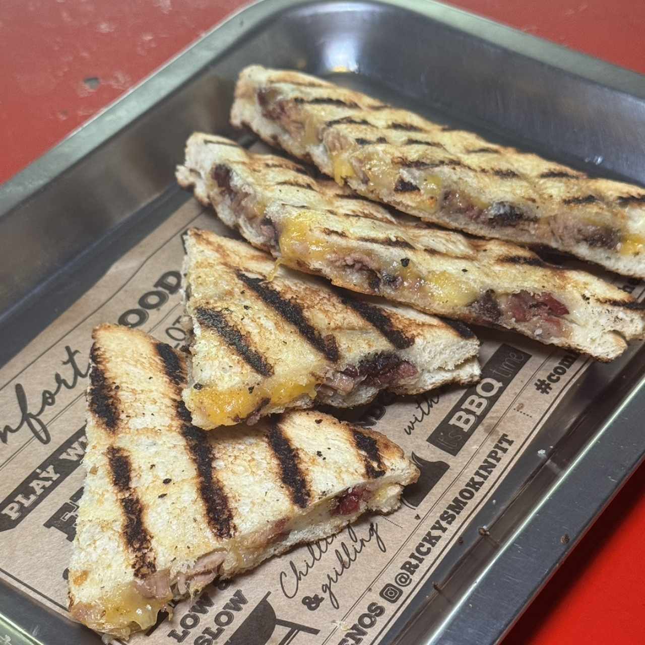 Brisket and Cheese Grilled Sandwich