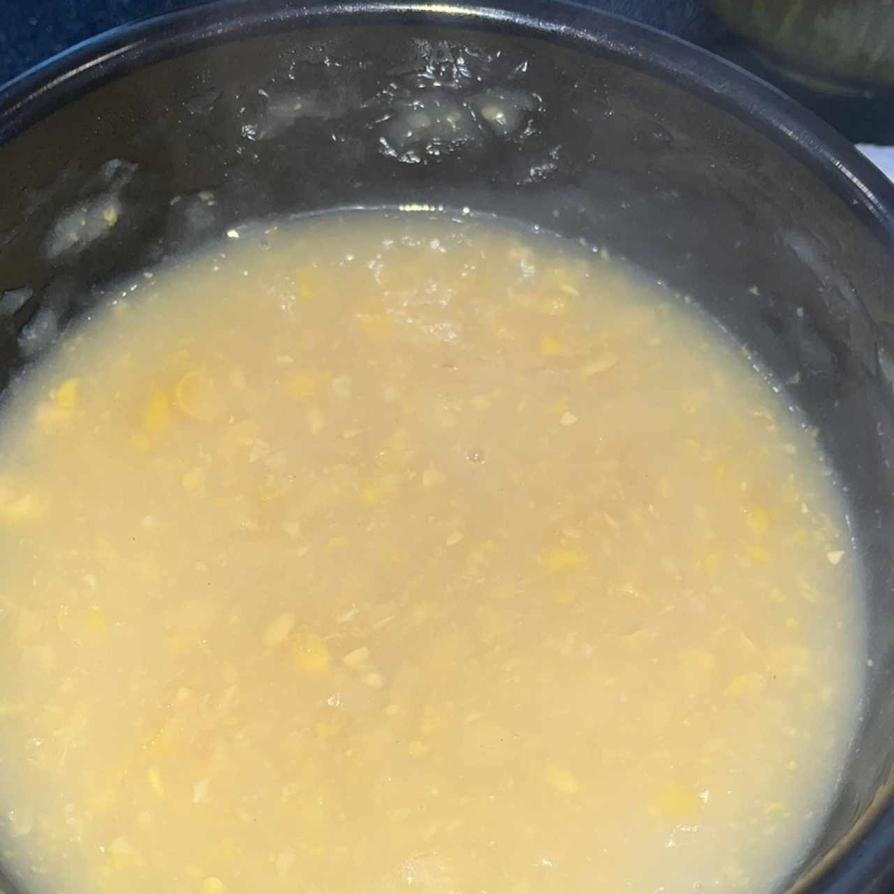 Crema de Maiz con Pollo