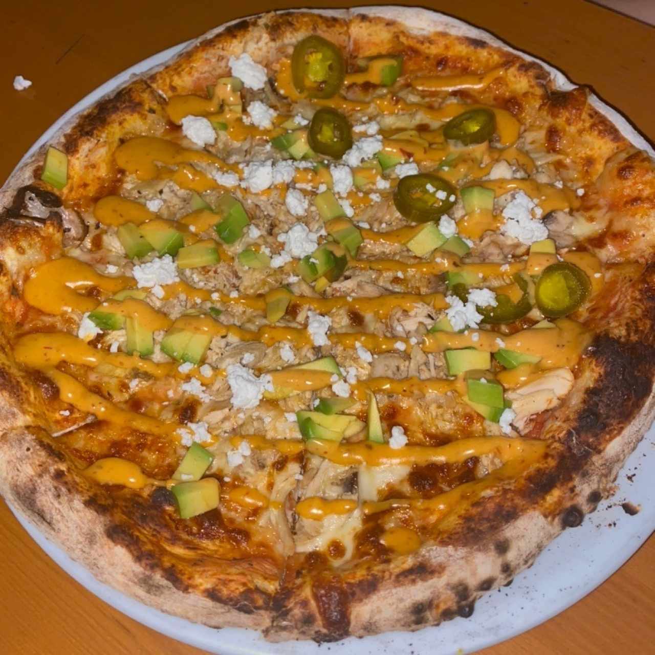 Chicken taco pizza