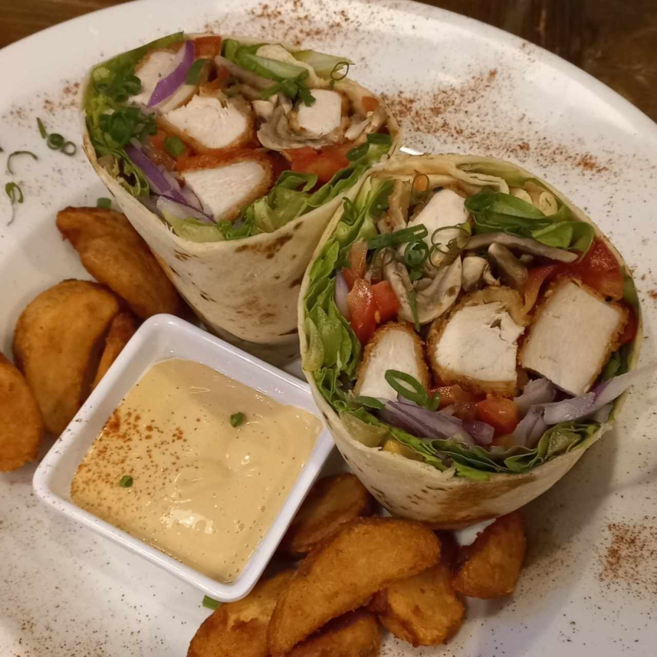 Wrap de pollo Thai