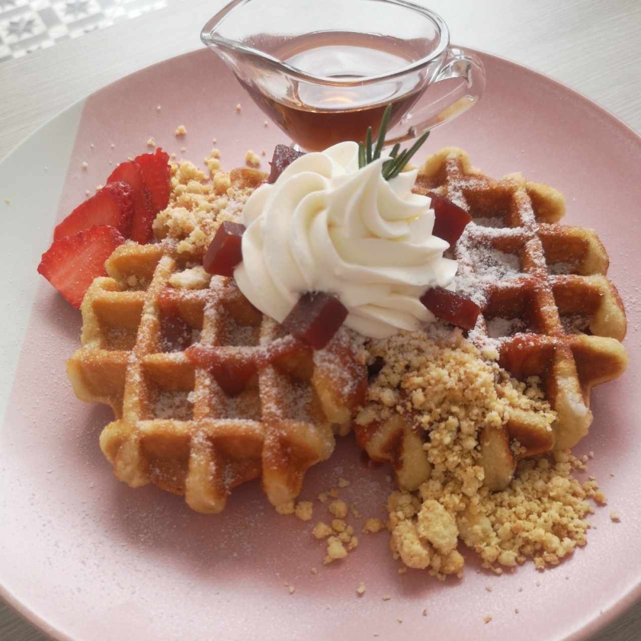 Waffle de guayaba 