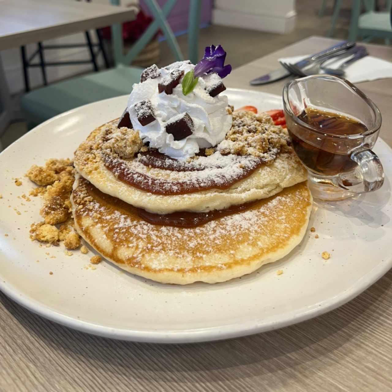 Pancakes con guayaba