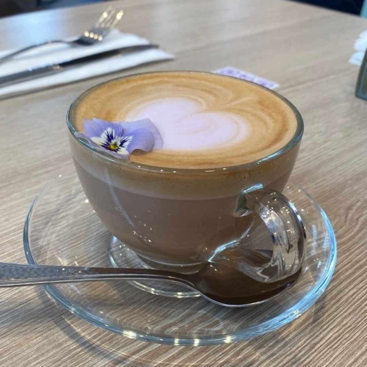 Café latte de lavanda