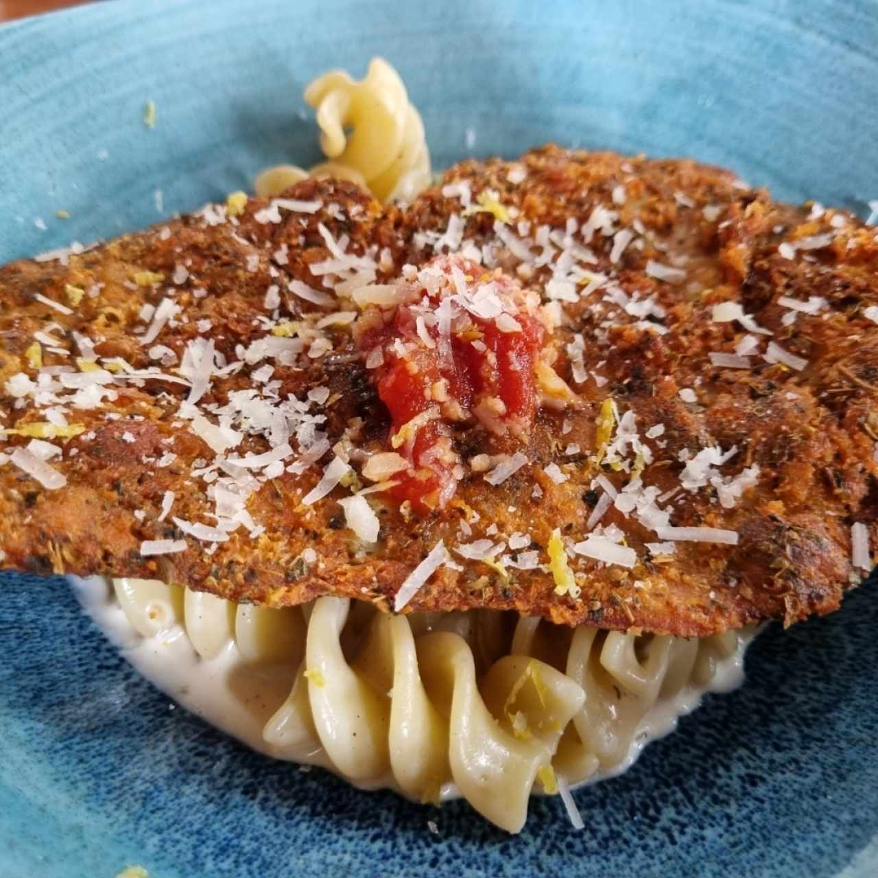 Menú ejecutivo Pasta y milanesa pollo