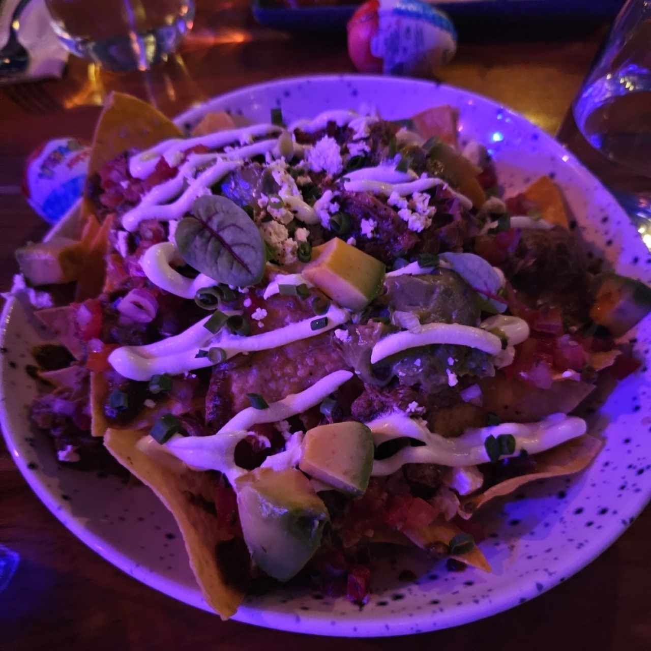 nachos de puerco