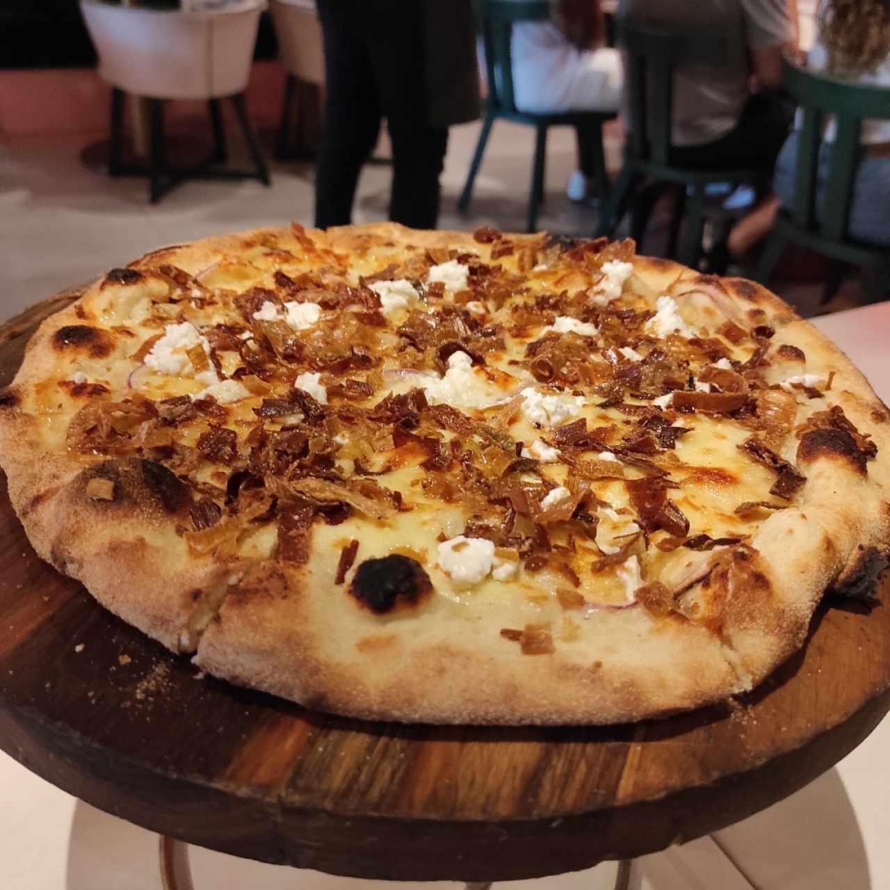 Pizza de Puerro con Miel y queso Feta